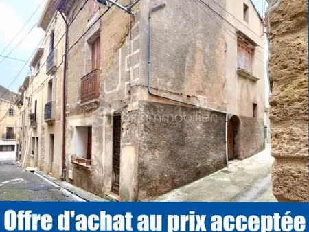 vente maison 6 pièces 60 m² à castelnau-de-guers (34120)  40 000 €