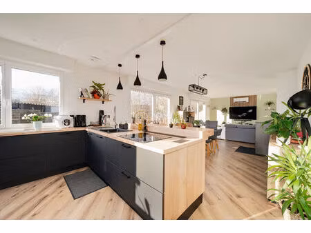 maison individuelle de plain pied   grande terrasse  garage double  portail.