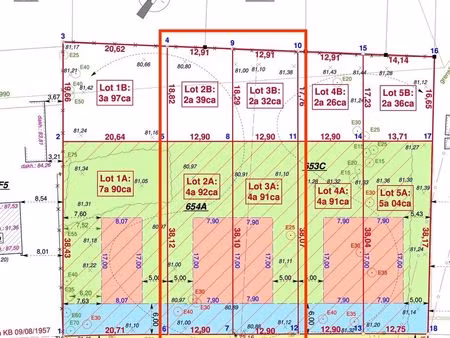 genk  reinpadstraat 183 (lot 2: 7a 31ca) en 185 (lot 3: 7a 23ca): uitstekend gelegen bouwg