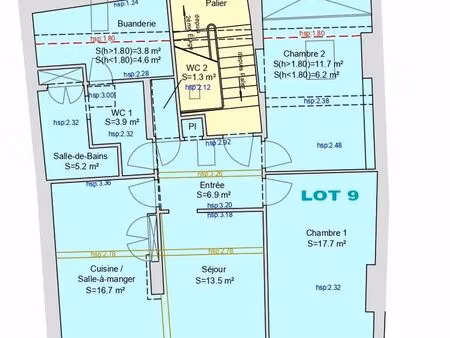 91m2 2 chambres+ bureau vue mont blanc