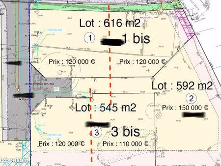 terrain 600 m² carnoules