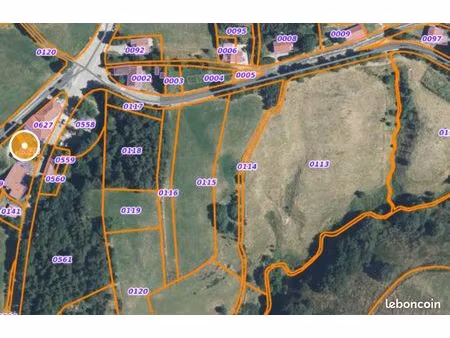 annonce image vente terrain constructible mézilhac : 795 m2 constructible + 2555 non const