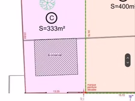 garage 77m2 sur terrain 333m2