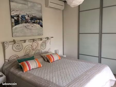 f1 en rez de jardin de villa à biot