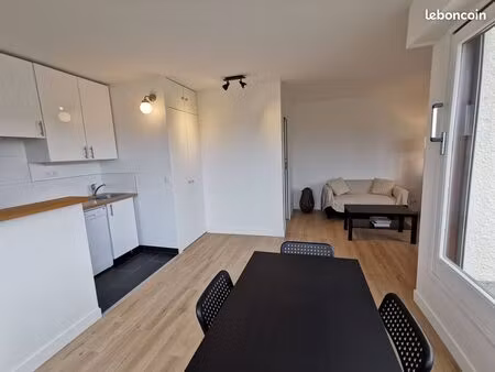 2 pièces lumineux meublé avec terrasse privative et vue sur jardin