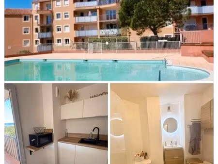 t3 refait à neuf résidence avec piscine