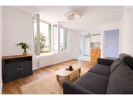 appartement t3 meublé & rénové à neuf comme une maison avec jardin privatif