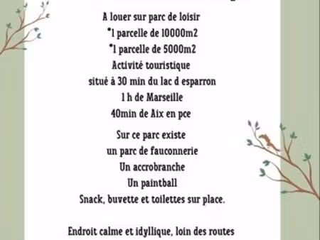 location terrain de loisirs