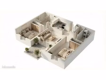 appartement 3 pièces 71 m²