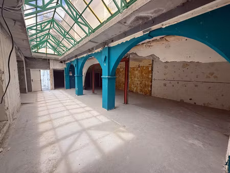 ensemble commercial rare avec vitrines  verrière et rooftop