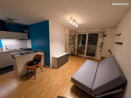 studio t1+ meublé 37 m² + loggia sur pelouse proche de vincennes