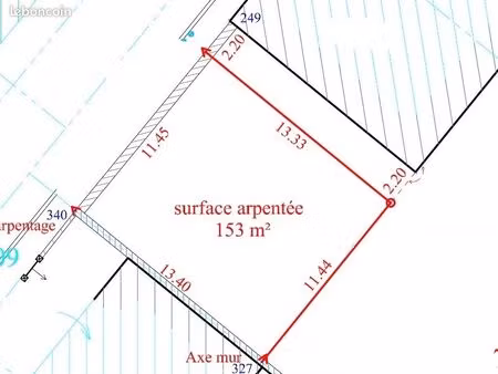 terrain 153 m² trieux