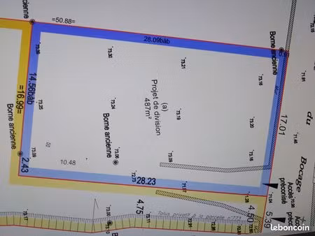 terrain à batir de 487m2 ( commune littorale )