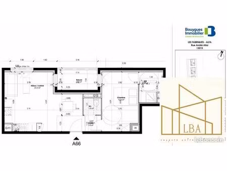 appartement 2 pièces 43 m²