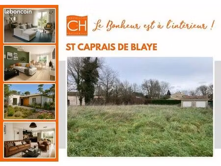 terrain 1 810 m² saint caprais de blaye