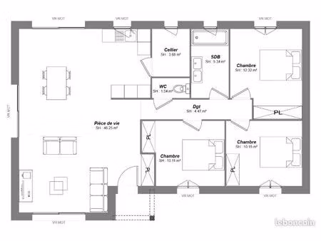 maison 4 pièces 92 m²
