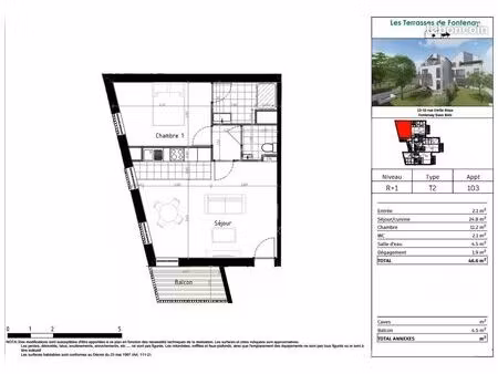 appartement 2 pièces 47 m²