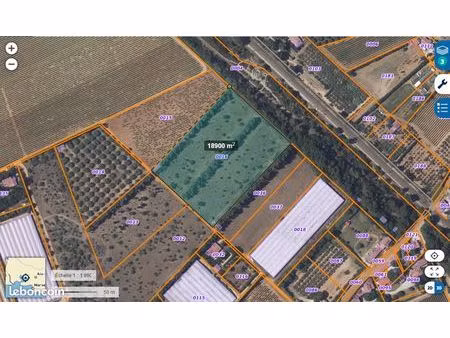 terrain 18900m2 plus cabanon à retaper