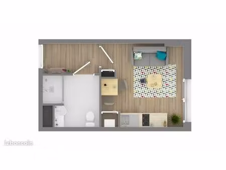 appartement 1 pièce 19 m²