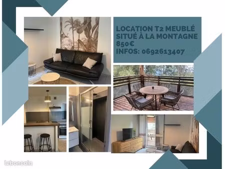 charmant t2 avec grande terrasse et vue forêt/montagne