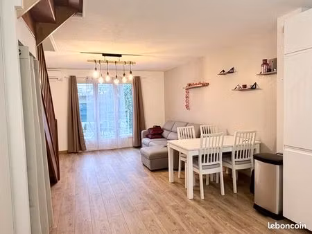 maison de ville meublée 3 pièces + jardin+ parking+ garage – domaine de bel-air – dispo im