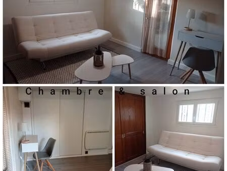 t1 meublé 27m2 au calme avec courette 30m2  490 hc