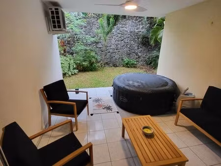 location / colocation appartement t3 meublé ligne des bambou avec jardin  spa et places pa