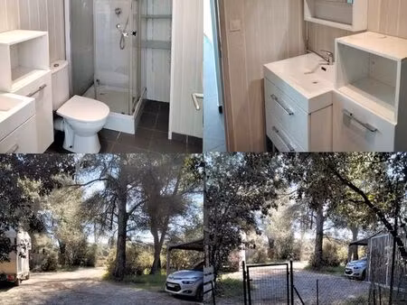 à louer t2 de 50 mètres carrés avec jardin et un placement voiture au calme à meyreuil