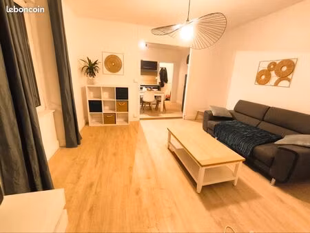 loue en meublé bel appartement lumineux et climatisé t2 de 50m2 centre ville refait a neuf