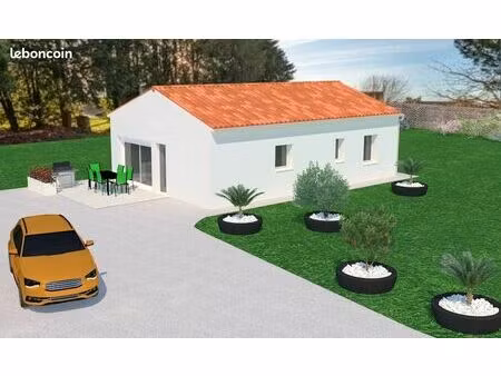 maison neuve de plain-pied à construire – 80 m² sur terrain de 607 m² avec annexe existant