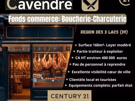 boucherie  charcuterie  fonds de commerce 160 m² lons le saunier