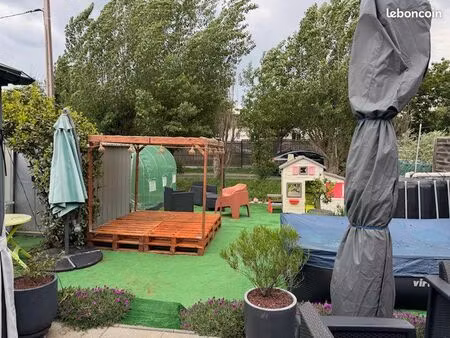 maison t3 70 m² saint-hilaire – 3 faces – de plain-pied – terrasse 30 m² avec pergola 3x4 