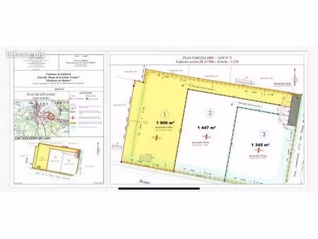 à vendre – 3 terrains à bâtir – centre-ville de lessay – proche mer