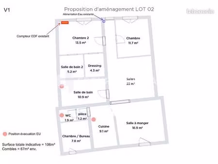 ferme 5 pièces 106 m²