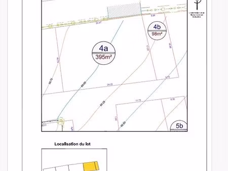 terrain constructible yquelon 493 m²