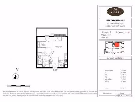 appartement 2 pièces 40 m²