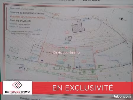 terrain 843 m² bourbonne les bains
