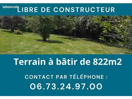 terrain 822 m² saint-martin-de-hinx