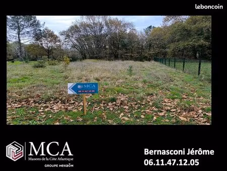 terrain 1 000 m² bussac foret