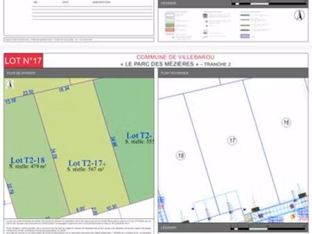 vente de terrain à villebarou