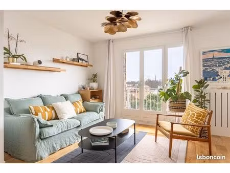 appartement rénové par architecte - deux pièces traversant avec vue dégagée et balcons - 4