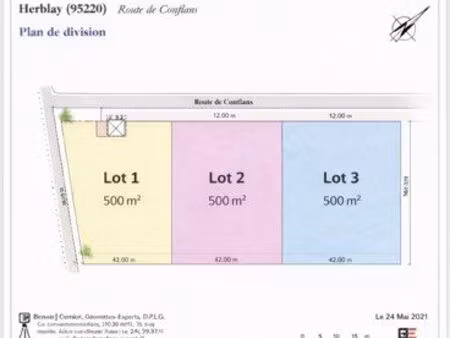 terrain à herblay sur seine 95