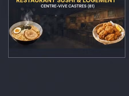 ? opportunité rare : location-gérance restaurant sushi + immeuble complet