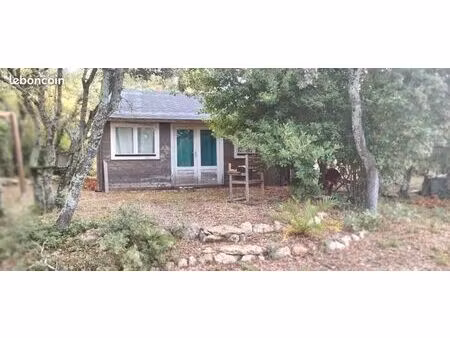 terrain de loisir avec cabanon bois 36m2