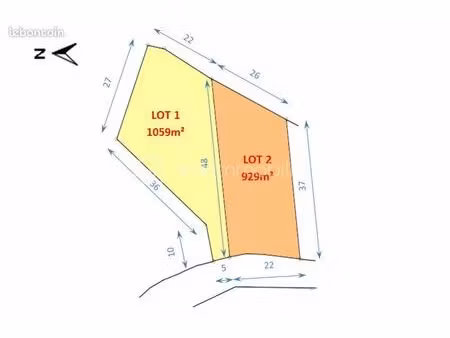 terrain 1 000 m² cambron