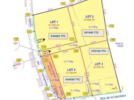 vend terrain à construire