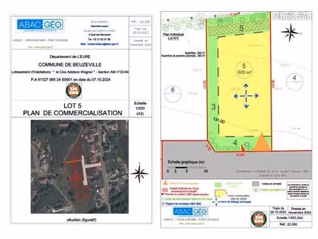 terrain 605 m² beuzeville