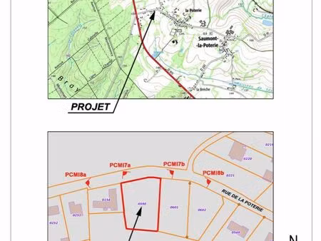 terrain 1500 m2 saumon la poterie