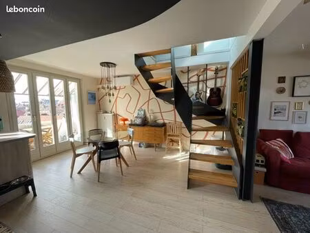 cronenbourg saint-florent : appartement duplex 3/4p rénové 95m² au sol - dernier étage ave
