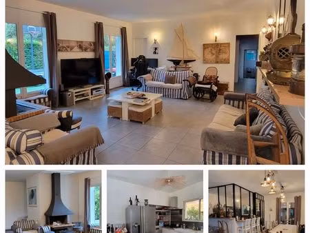 grande maison côté bassin avec piscine  hors zone inondable